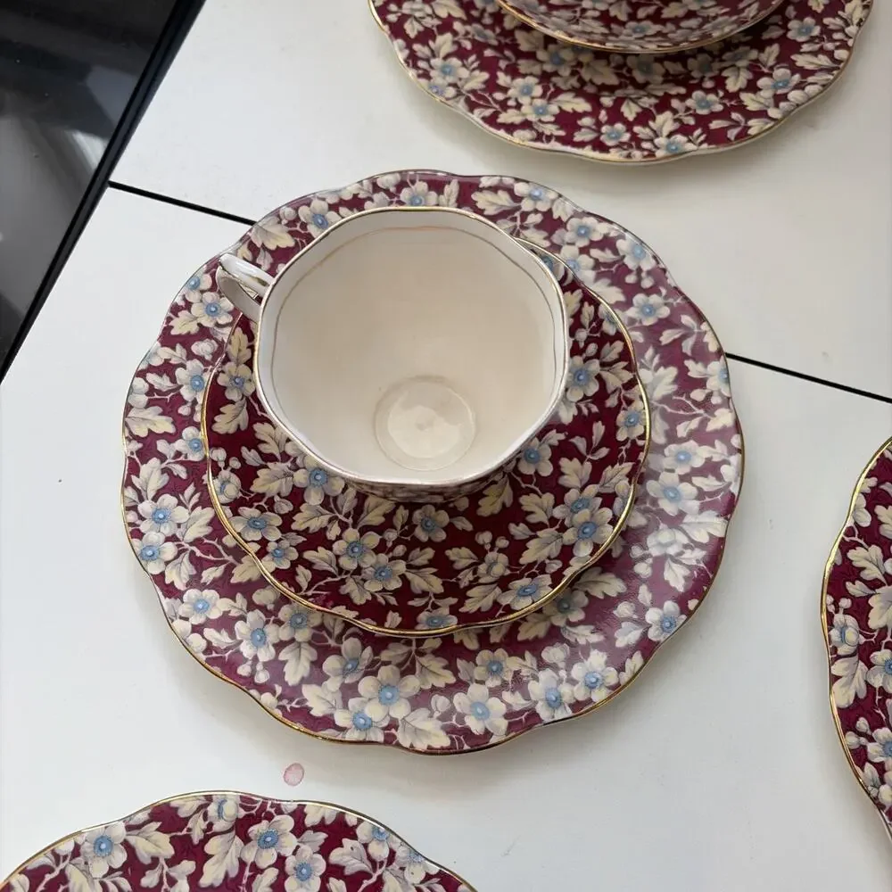 Vintage RARE Royal Albert Chintz Royal Brocade Coffee/Tea Dessert Set 20 Pieces
